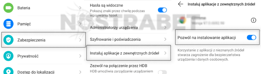 instaluj aplikacje na Androida z nieznanych ?róde?