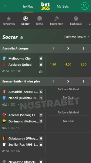 bet365 in-play betting