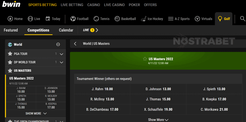 bwin us masters betting