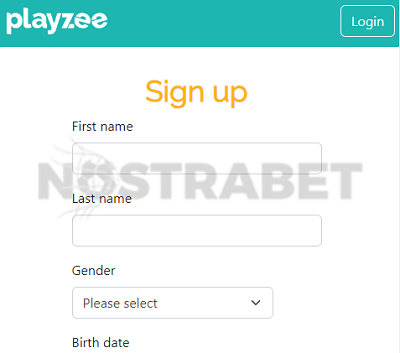 playzee casino register